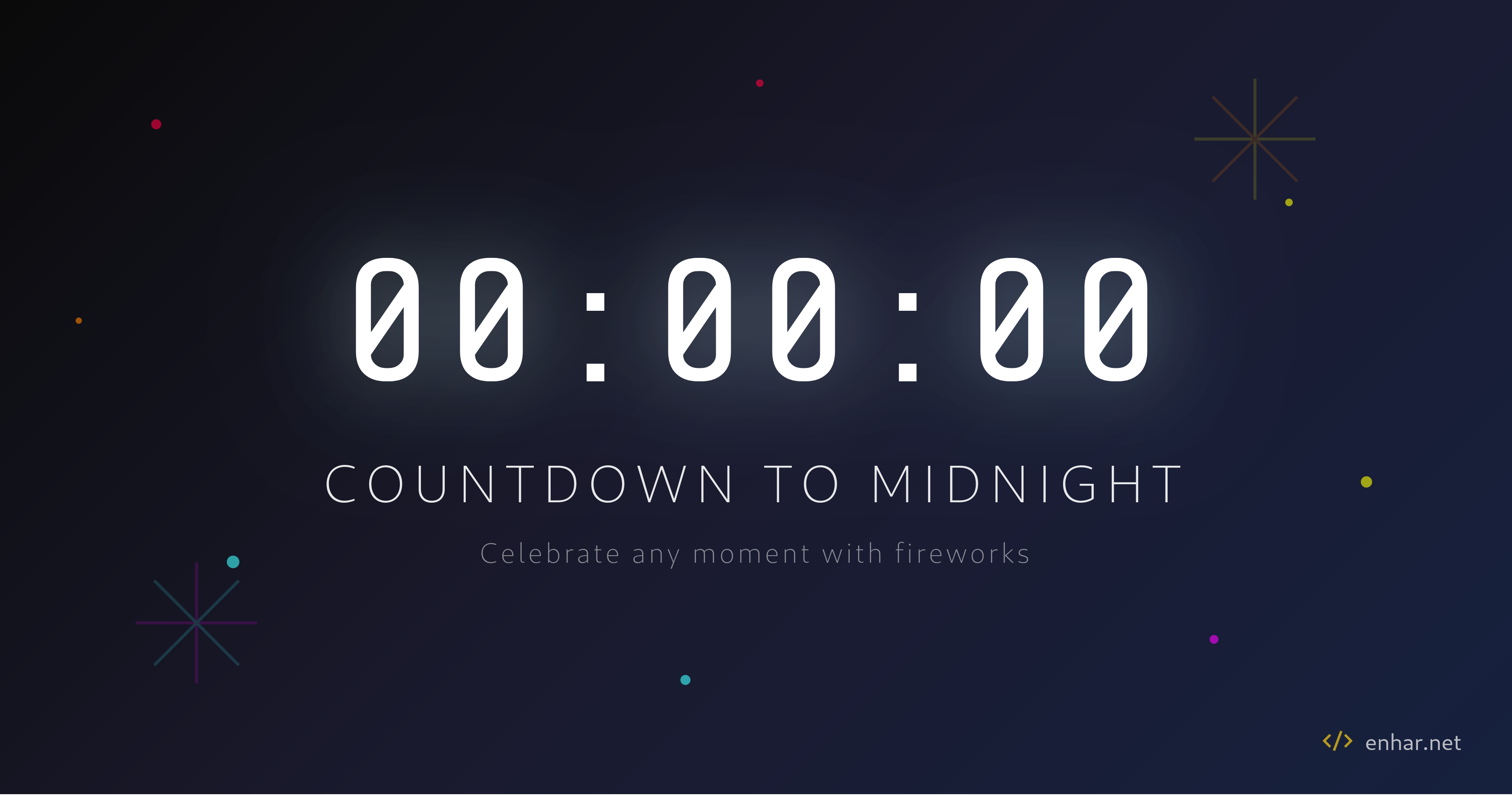 Refresh Countdown Timer Countdown to Midnight | Timer with Fireworks